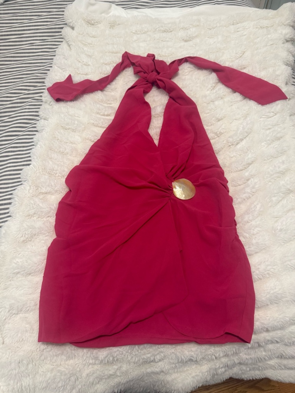 Peppermayo Halter Mini Dress with Gold Accent